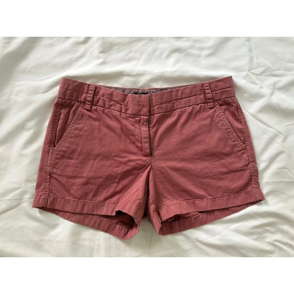 J.Crew Chino Shorts Women’s Size 6 Deep Coral Summer Casual Preppy